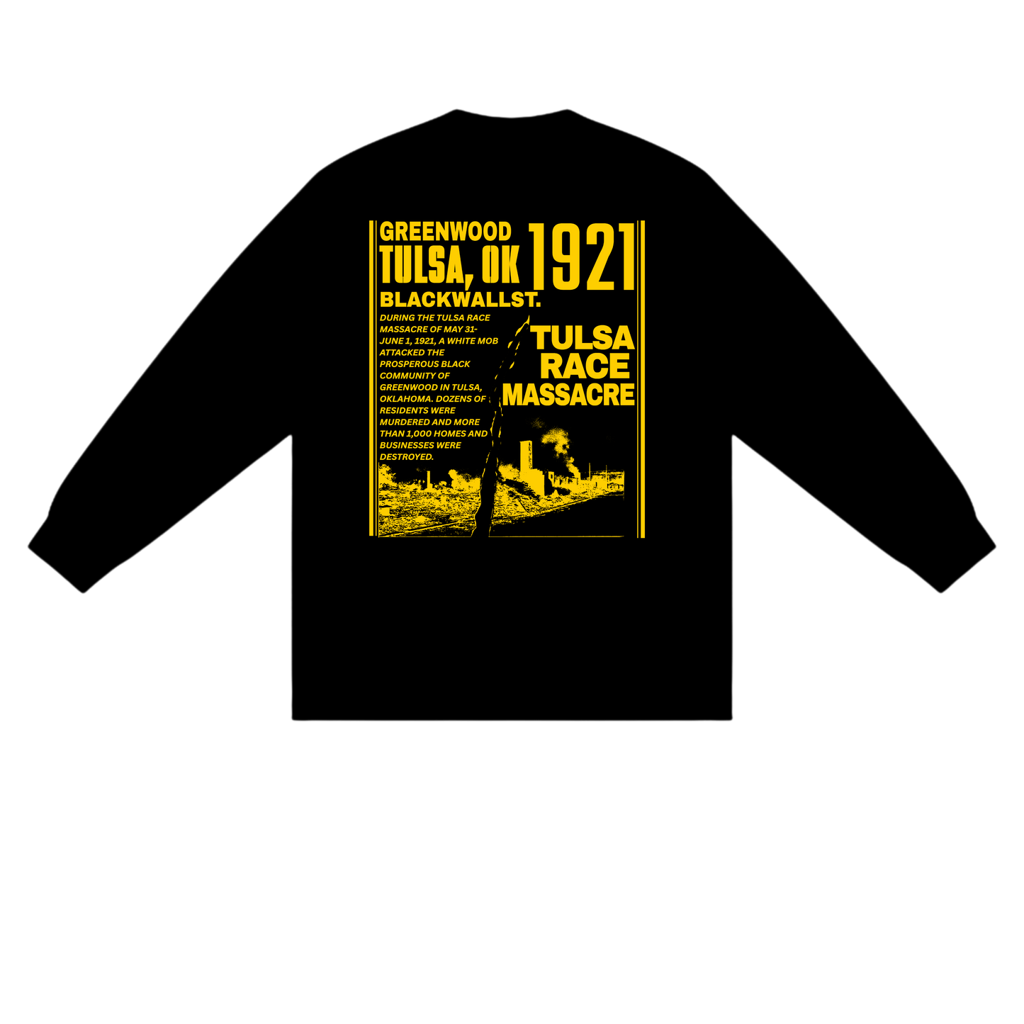 “BWS” Massacre on Greenwood sweatshirt