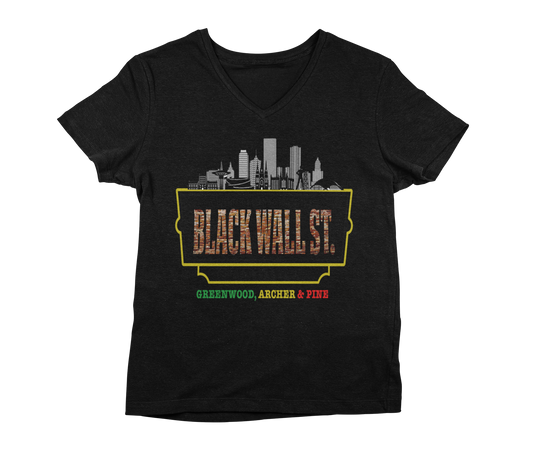 Black Wall Street Logo V Neck